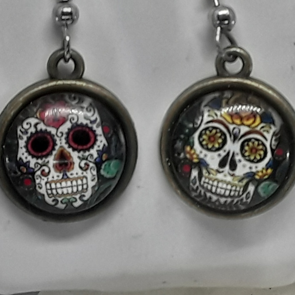 sugar skull earrings